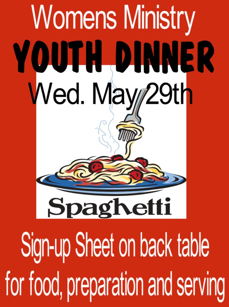 Flyer for Youth Dinner