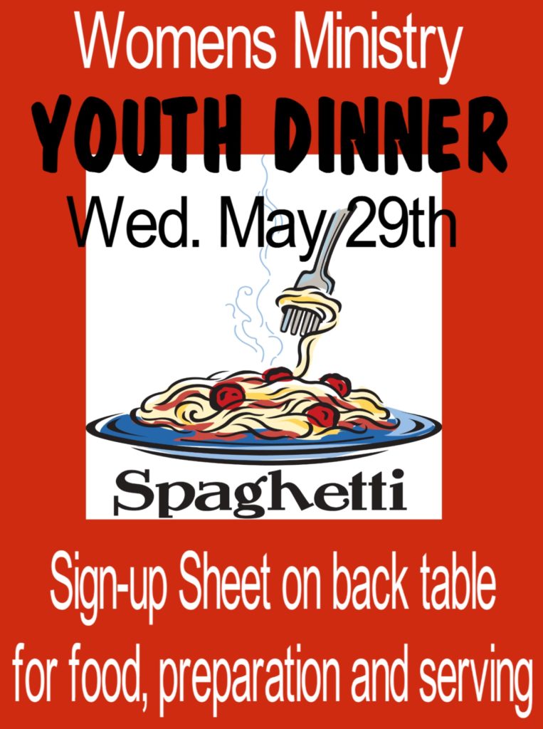 Women’s Ministry to Host Youth Dinner