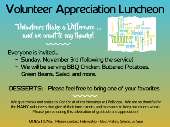 Volunteer Appreciation Luncheon