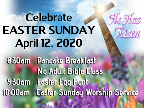 EASTER, 2020 — With Pancake Breakfast & Easter Egg Hunt!