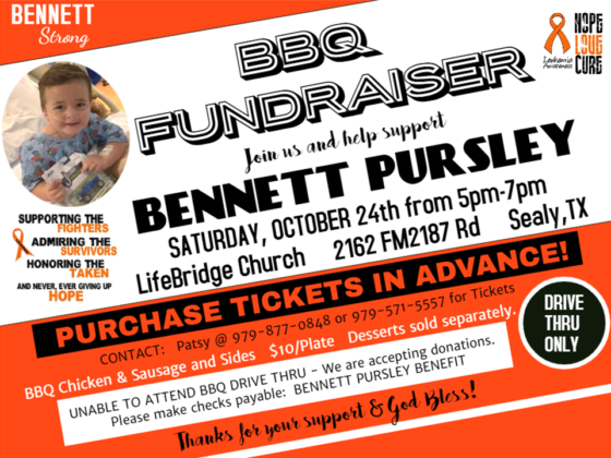 Fundraiser for Bennett Pursley