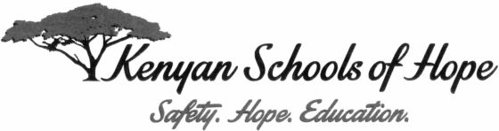 ‘THANK YOU’ from the Kenyan School of Hope