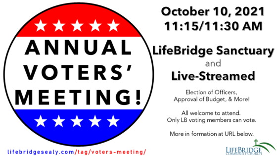 2021 ANNUAL CONGREGATIONAL VOTERS’ MEETING