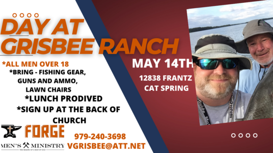 MEN’S DAY at the GRISBEE RANCH