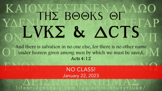 No Bible Class This Sunday