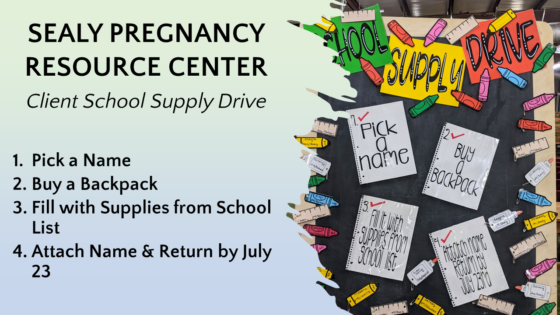 Pregnancy Center Client Backpack Drive