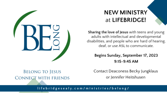 “BELONG” Ministry Start Date