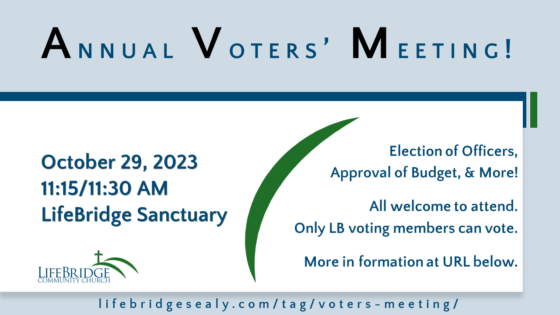2023 ANNUAL CONGREGATIONAL VOTERS’ MEETING