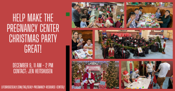 Help Needed – Pregnancy Center Christmas Party