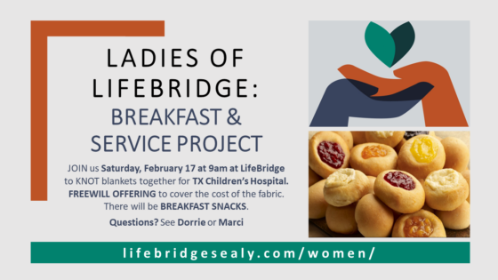 Ladies’ Blanket Tie Service Project and Breakfast