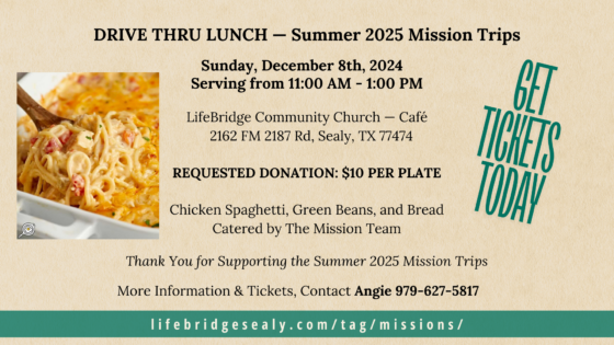 Drive-Thru Lunch for Missions!