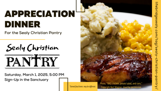 Appreciation Dinner for the Sealy Christian Pantry