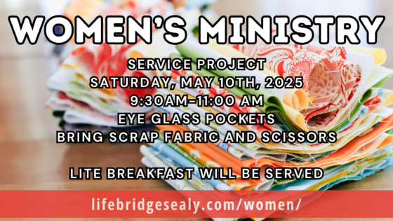 Eye Glass Pockets Service Project — Women’s Ministry