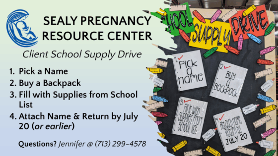 Pregnancy Center Client Backpack Drive